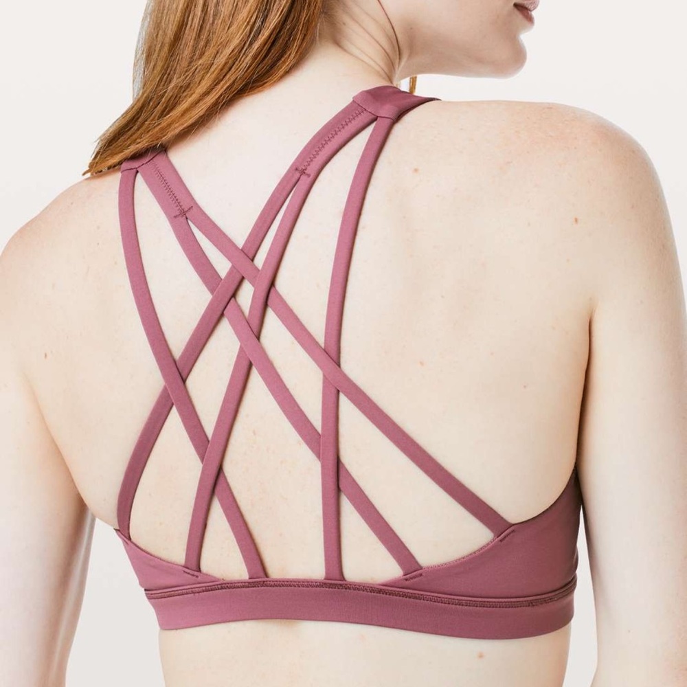 lululemon athletica Mauve Strappy Sports Bra